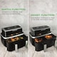image 7 of Hamilton Beach Air Fryer, 9L, Dual, VisionCook, 2600W, Vision Window, 10 One Touch Presets, Vortex Technology, Match Cook, Smart Finish, Dishwasher Safe, Roast, Bake, Dehydrate, Black - HB700VCGS