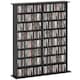 image 6 of HOMCOM CD Storage Unit DVD Tower Blu-ray Storage Shelf for Office, Black Black