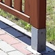 image 2 of Primrose Zinc Plated Bolt Down Fence Post Holder Kit Underground Stake Set 60cm