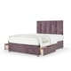 image 1 of Memory Maestro Memory Foam Mauve Naples Velvet 2 Drawer Divan Set And Pearl Headboard Small Single