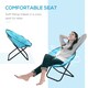 image 3 of Outsunny Camping Moon Chair, Portable Folding Camping Chair for Adults with Wide Padded Oxford Seat for Outdoor Camp, Travel, Fishing, Beach, Blue