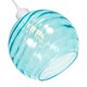 image 4 of Modern Designer Teal Circular Ribbed Glass Non Electric Pendant Lamp Shade | Blue