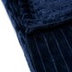 image 4 of BHS Luxury Ribbon Velvet Throw, Navy Blue | Navy