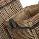 image 5 of Set of 3 Antique Wash Square Storage Log Basket