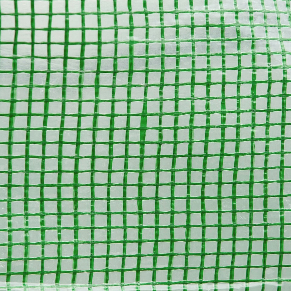 image 1 of Outsunny 3.5 x 2m Walk-In Polytunnel Greenhouse with Roll Up Door Windows Green