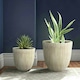 image 3 of Primrose Garden Round Flower Pot Ridged Planter White 38 x 38 x 38 cm