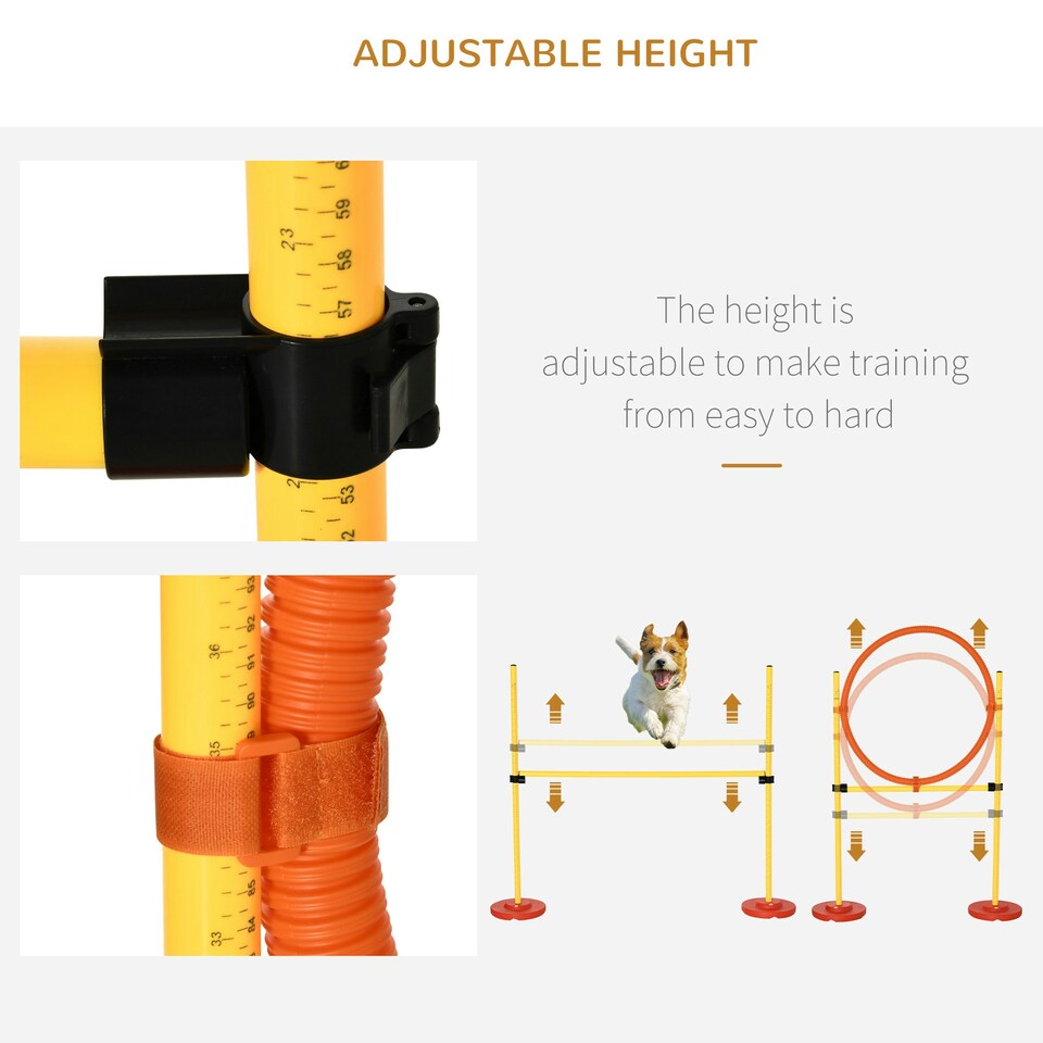 image 1 of PawHut Outdoor 3 PC Dog Pet Agility Training Garden Starter Obstacle Set for Dog