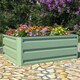 image 2 of Raised Metal Planters in Sage Green Easy Assemble (2x Planters 80x60cm) | Green
