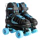 image 1 of The Magic Toy Shop Black And Blue Adjustable Quad Roller Skates Small UK 11 - 1