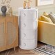 image 2 of Living and Home Cylindrical 4-Tier Plastic Storage Unit - White