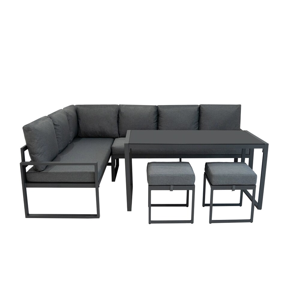 image 1 of Table Top Pizza Oven & Aluminium Corner Sofa Set - Anthracite Grey