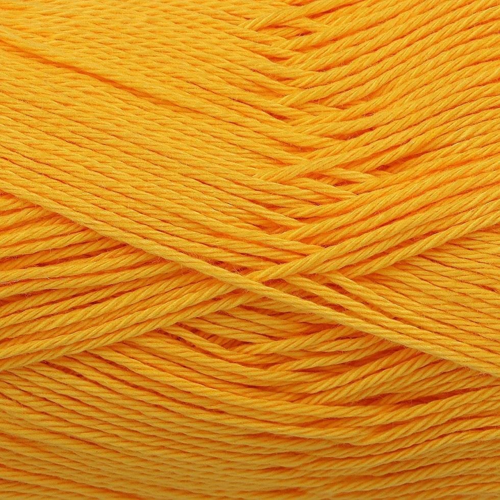 King Cole Yellow Giza Cotton 4 Ply Yarn (Value Pack 12 x 50g Balls) For Crochet, Knitting - 158m per ball