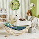 image 5 of SoBuy Kids Rocking Chair with Hammock & Pillow, Multicolor, 48.0x14.2x18.9 in, 4 kg - KMB16-J