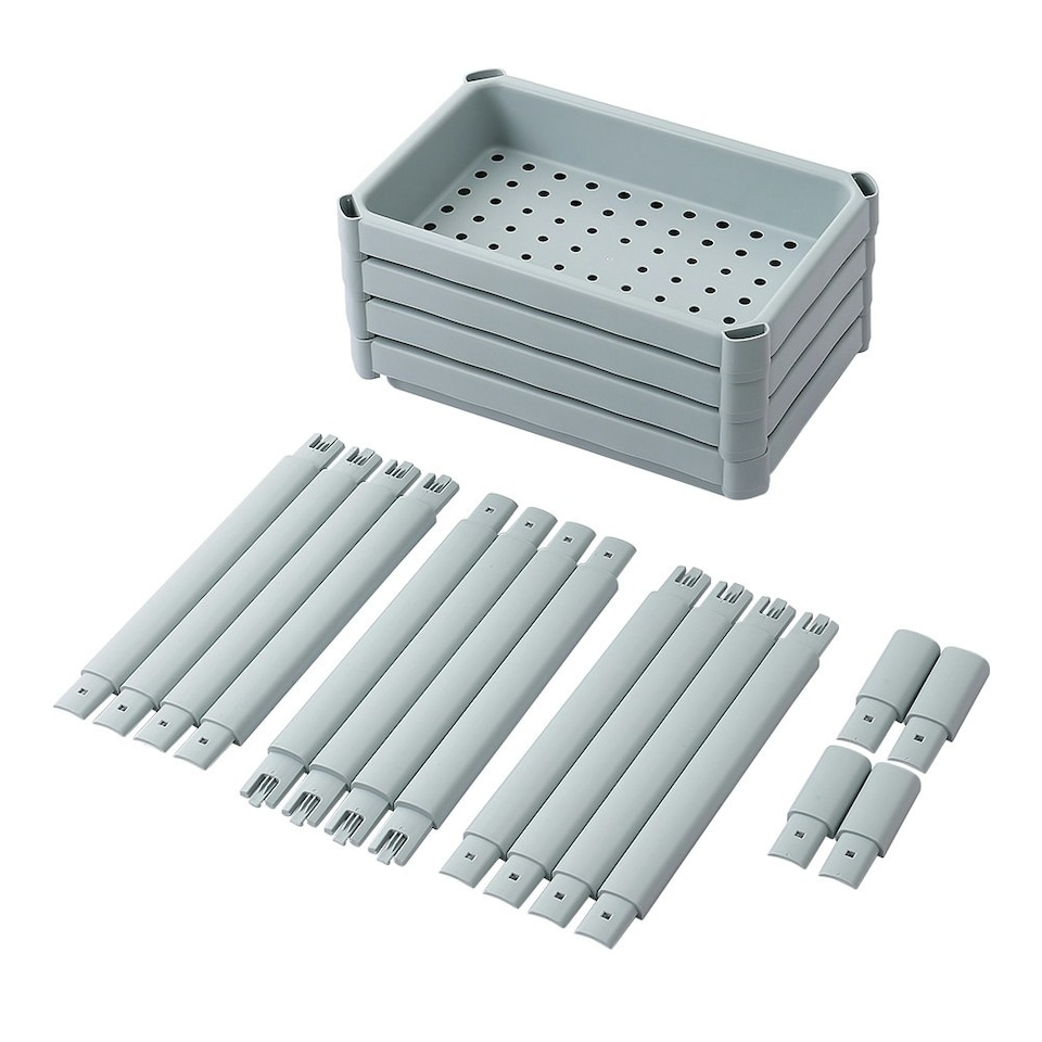 image 1 of Living and Home 4 Layers Freestanding Plastic Corner Storage Rack for Bathroom Kitchen