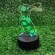 image 4 of Easter Floral Bunny Clear Acrylic Sign with LED Light Base