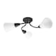 image 1 of ValueLights Kristina 3 Way Black Ceiling Light Frosted Shades and Bulbs