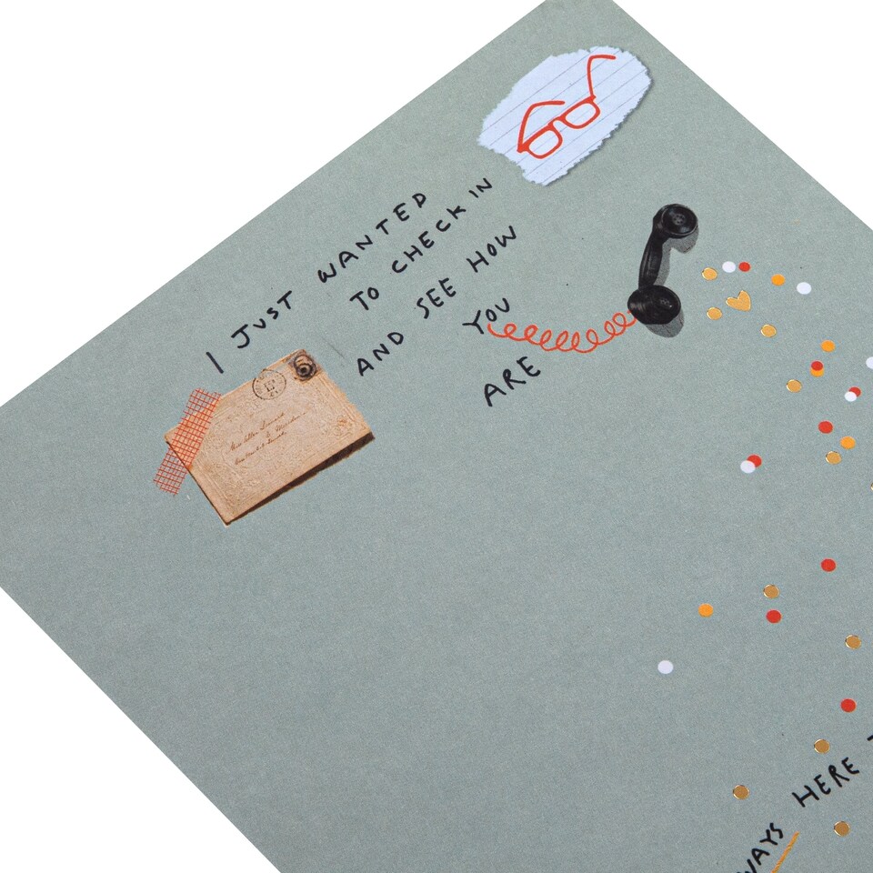 image 1 of Hallmark Maggie's - Cancer Treatment Charity Card - Just Checking In Design