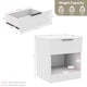 image 3 of Vida Designs Trega 1 Drawer Bedside Chest Bedroom Storage Unit - (H) 41cm x (W) 39cm x (D) 28cm - White