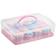 image 5 of VonShef Pink Cupcake Carrier w/ Handle 3 Tier Up to 36 Cakes