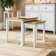 image 1 of Taberno Oak Nest Of 2 Tables Linen White White