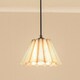 image 2 of ValueLights Lauren Grey Fabric Pleated Scallop Edge Tapered Ceiling Floor Table Lamp Shade