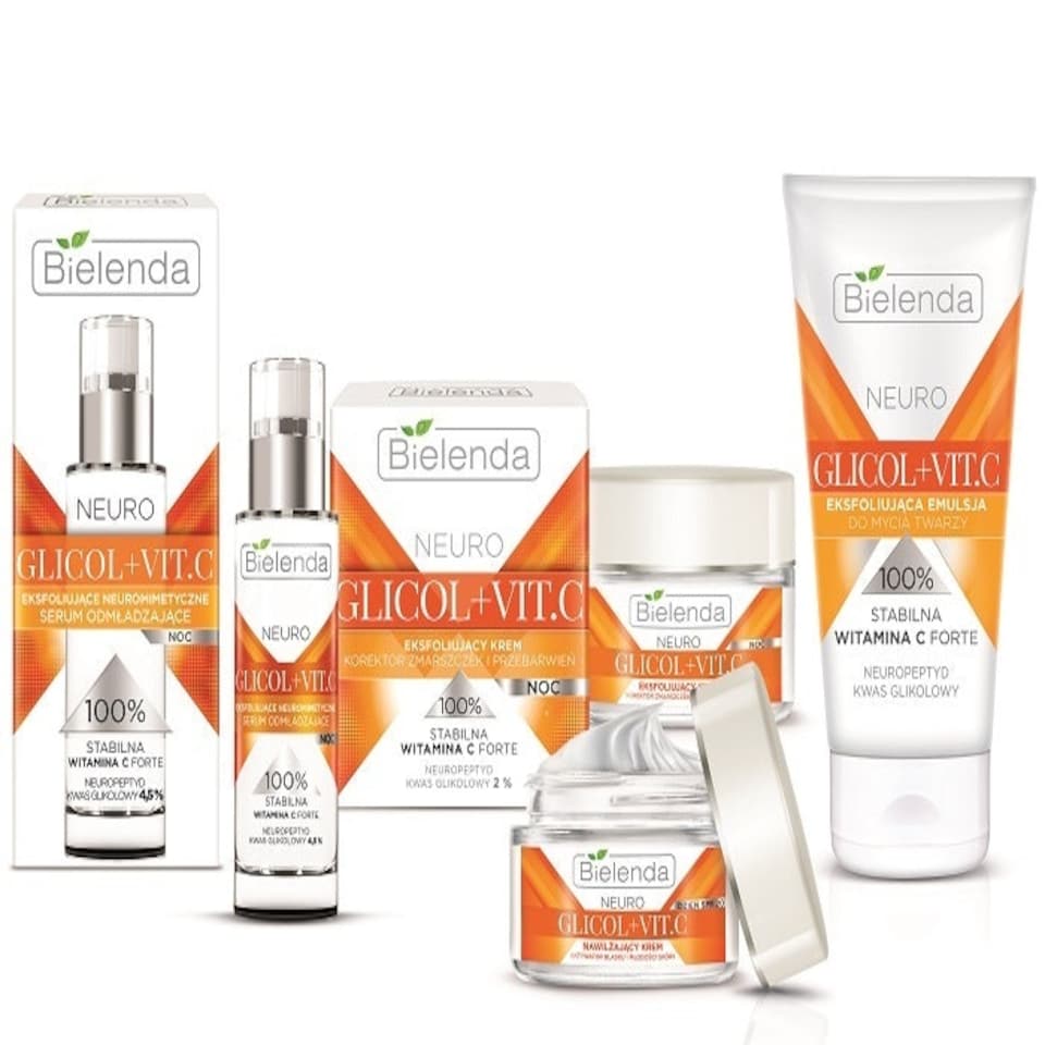 image 1 of Bielenda Neuro Glicol and Vit C Neuromimetic Exfoliating and Rejuvenating Night Serum 30ml
