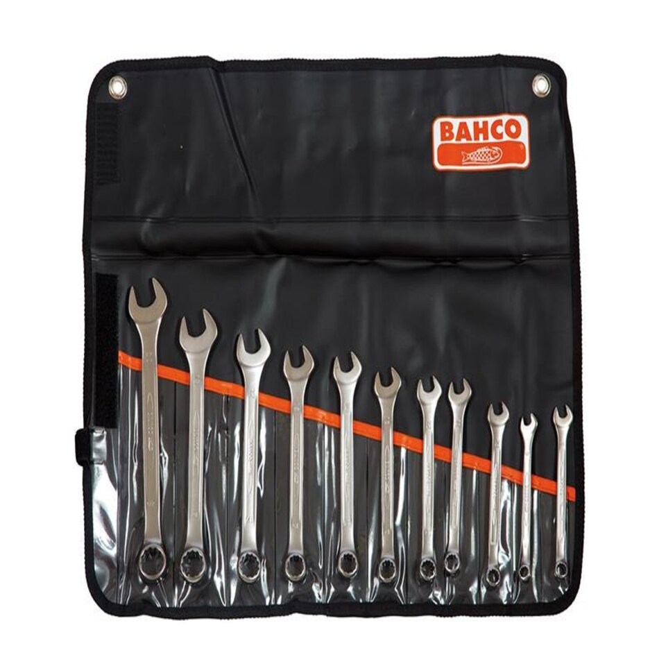 Bahco Chrome Polished Combination Spanner Set, 11 Piece