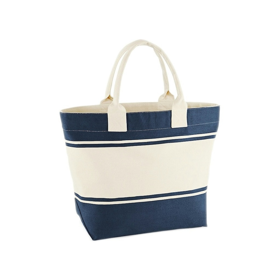 image 1 of Quadra Womens/Ladies Canvas Deck Bag - Navy/Off White - One Size | Blue