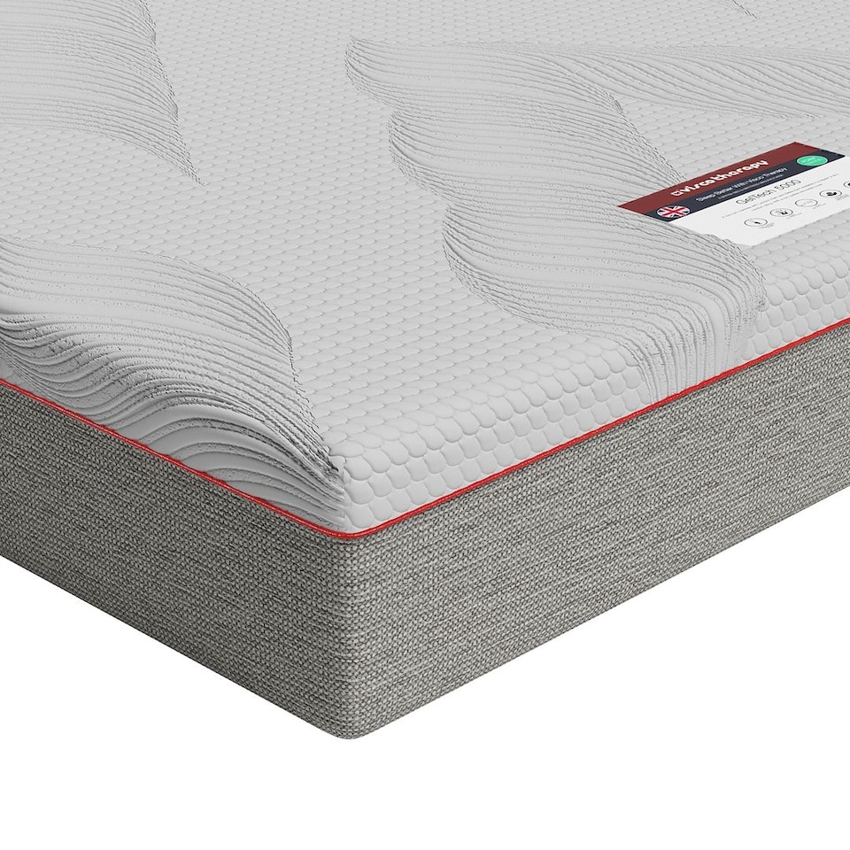 image 1 of Visco Therapy Cool Blue Memory Pocket Sprung 2000 Mattress 24cm - Medium Comfort, Edge Support, UK Made | White | White | Double | 1