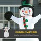 image 4 of HOMCOM 6.5ft Inflatable Snowman Xmas Airblown Holiday Decoration Outdoor
