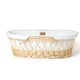 image 3 of Clair de Lune Organic Wicker Moses Basket With Rocking Stand - White