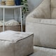 image 4 of Natalia Chenille Adults Bean Bag Armchair and Pouffe, Ready Filled Large Beanbag and Footstool Natural Beige | Cream | Beige | 2