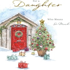Festive Season Daughter Christmas Card