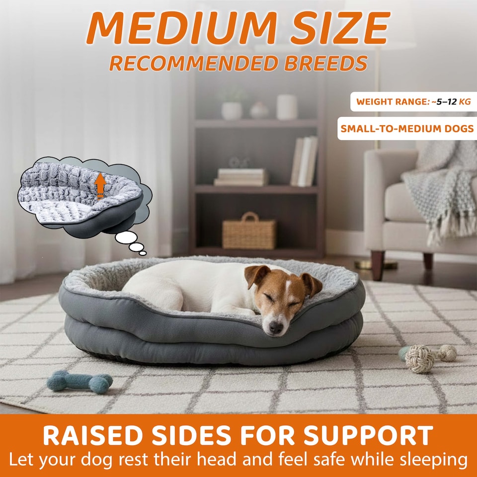 image 1 of Luxury Washable Pet Bed Soft Cushion for Dogs & Cats, Warm Basket in S, M, L Sizes