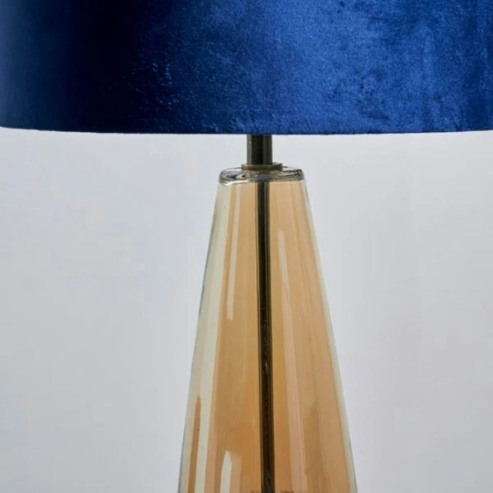 image 1 of Elena Blue Glass Table Lamp Blue