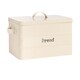 image 1 of Harbour Housewares  Vintage Metal Kitchen Bread Bin - 40cm - Cream