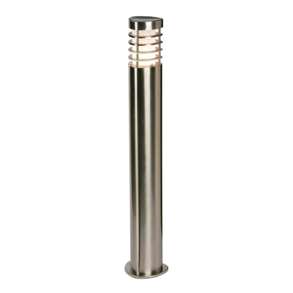 Bliss Outdoor Bollard Light Brushed Stainless Steel, Frosted Polycarbonate IP44, E27