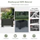 image 7 of COSTWAY 2 Pack Planter Box Raised Garden Bed Grey