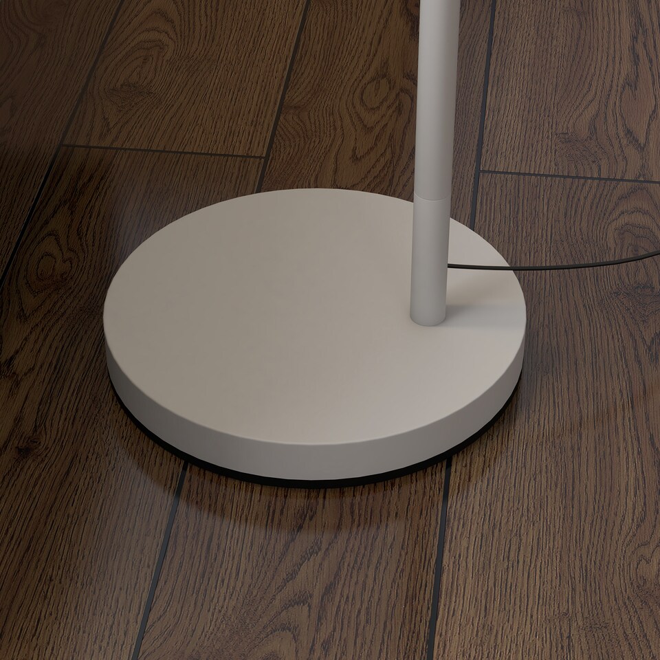 image 1 of HOMCOM Modern Floor Lamps for Living Room with Rotating Lampshade, Standing Lamp for Bedroom, LED Bulb Included, Grey