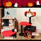 image 6 of PawHut Gothic Cat Tree, Multilevel Cat Climbing Tower with Scratching Posts, Devil-Face Condo, Platform, Bed and Spider Toy, 83cm Indoor Kitty Activity Centre, Black, Halloween