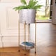image 2 of Galvanized Zinc Tall Planter Silver
