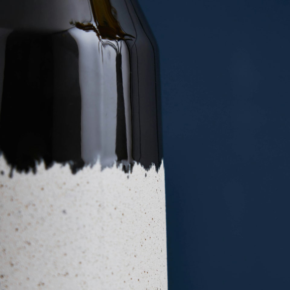 image 1 of BHS Bottle Shape Ceramic Vase, Black