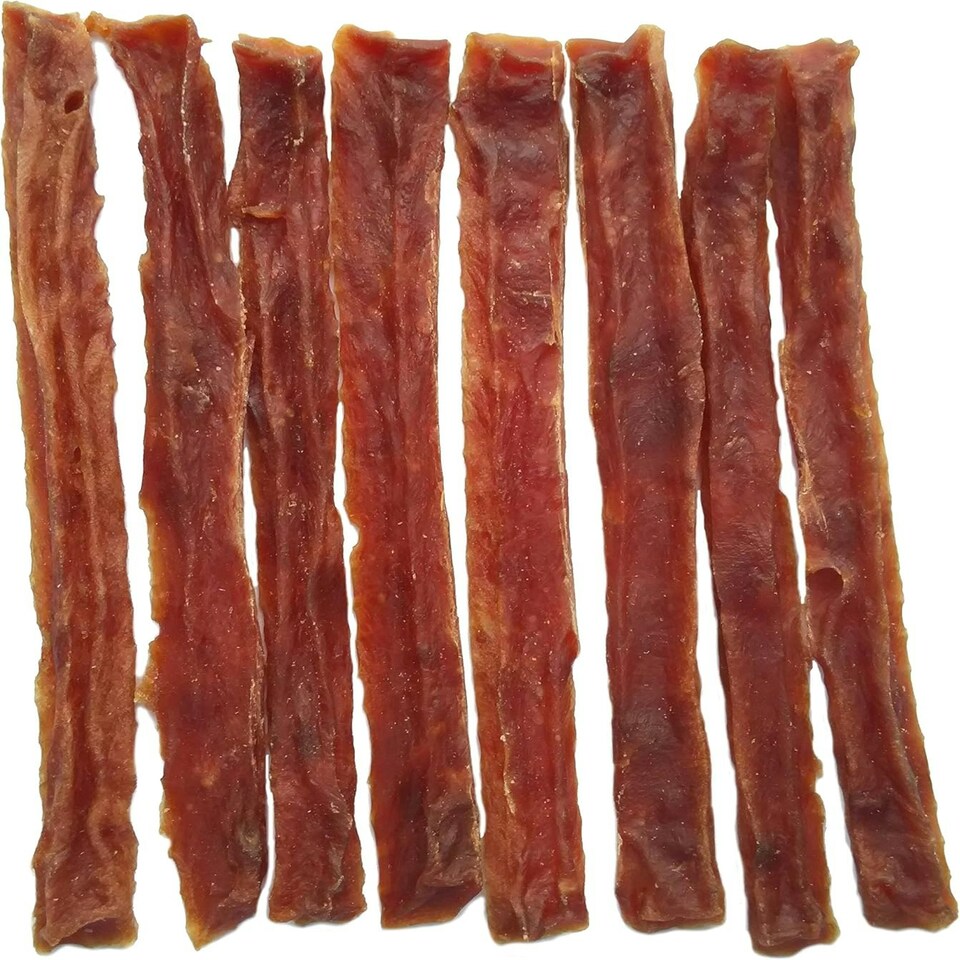 image 1 of Pet Munchies Duck Strips Dog Treats, Premium Grain Free Dog Chews with Natural Real Meat, Low in Fat and High in Protein 90g (Pack of 8)