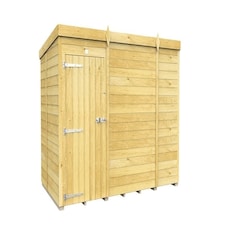 9 x 5 Feet Pent Shed - Single Door Without Windows - Wood - L147 x W276 x H201 cm | Brown