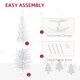 image 7 of HOMCOM 5FT Pencil Artificial Christmas Tree with Solid Stand Tips White