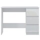 image 3 of FWStyle Stora 3 Drawer Dressing Table - White Gloss Front White