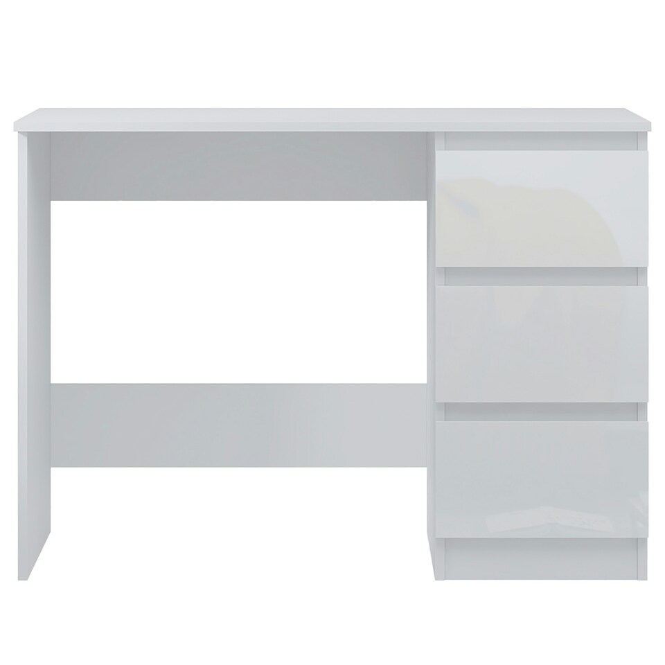 image 1 of FWStyle Stora 3 Drawer Dressing Table - White Gloss Front White