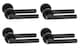image 1 of Golden Grace 4 Pair Knurled Hex Cut T-Bar Door Handle Matt Black Finish with Spindle and Screws