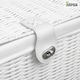 image 8 of Resin Laundry Clothes Basket with Lid, Lock & Removable Cloth Lining – Woven Storage Hamper for Laundry, Bedroom & Bathroom – Available in Medium & Large Sizes