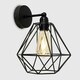 image 1 of ValueLights Cambourne Black Indoor Wall Light Black Shade Black